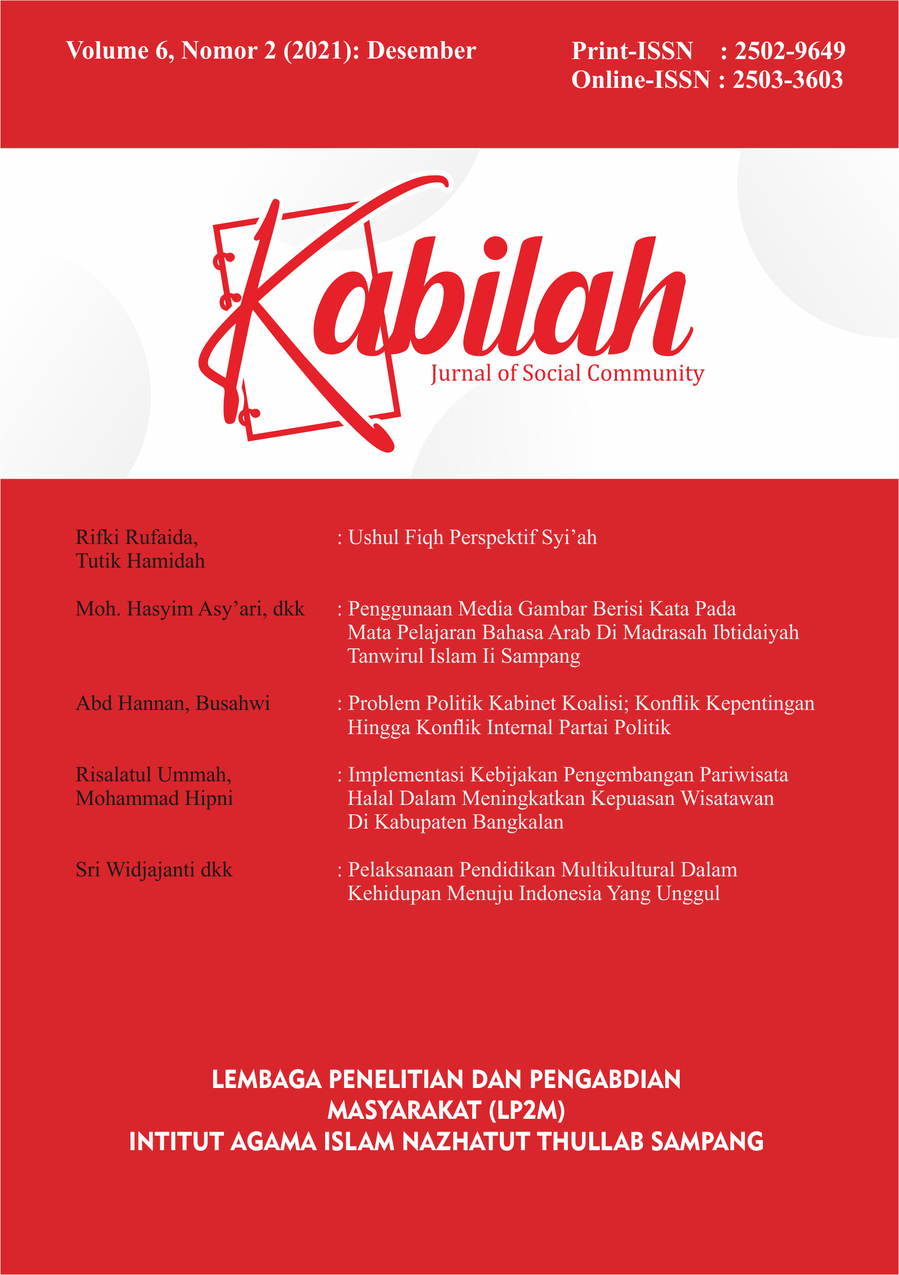 Volume 6, Nomor 2 (2021), Desember